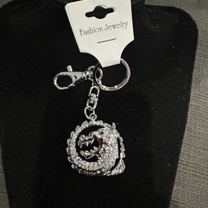 Silver Dragon Bag charm